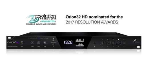 Orion32 HD  Antelope Audio    Resolution Awards 2017