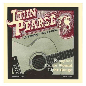 John Pearse 1400L<br>Струны для 12-струнной акустической гитары .010 - .047