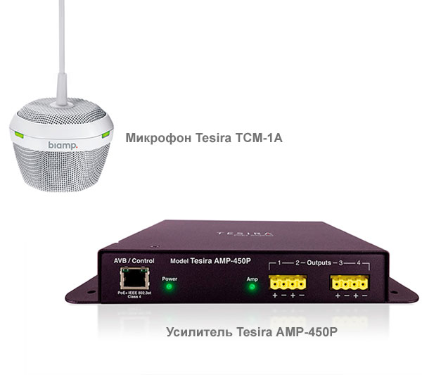  Biamp Tesira TCM   Biamp AMP-450P