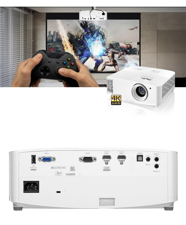 Optoma представляет игровой и домашний развлекательный 4K UHD проектор UHD35 с частотой 240 Гц и минимальной задержкой 